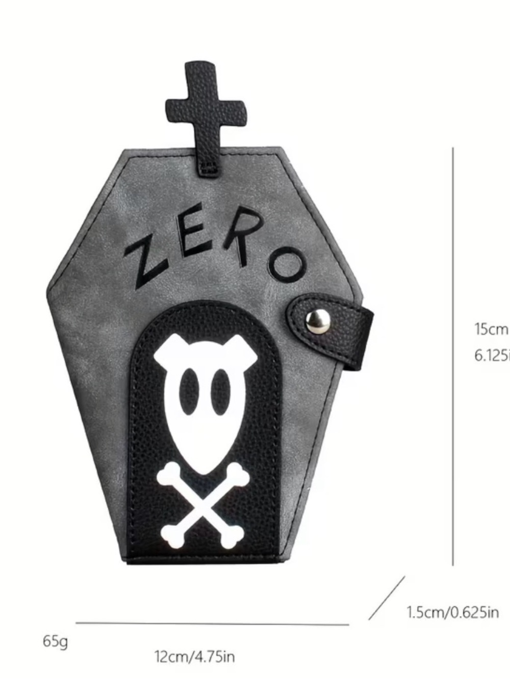 "Zero" Coffin Tombstone Wallet - Picture 4 of 4